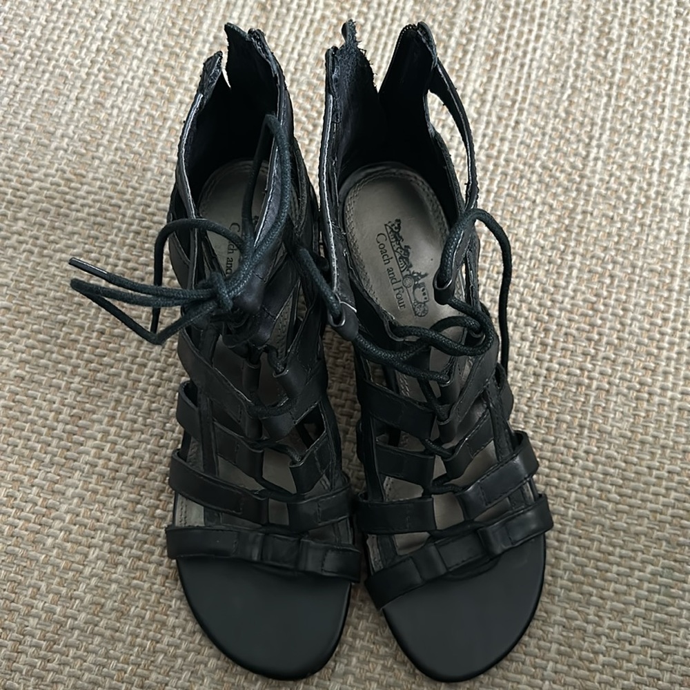 Coach and Four Wedge Heels 6.5